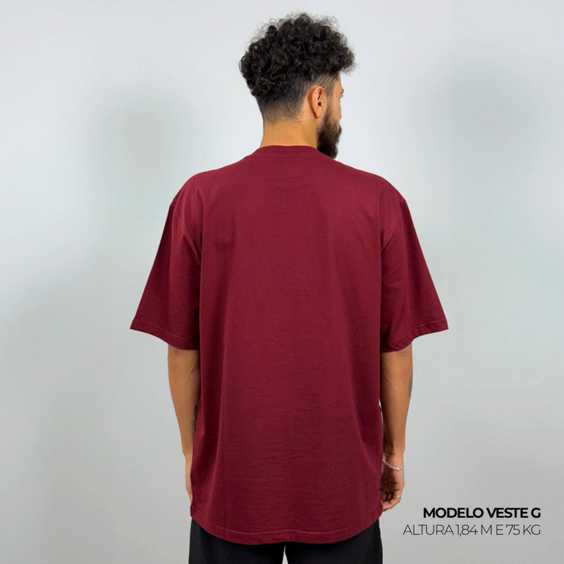 Camiseta Oversized Bordô