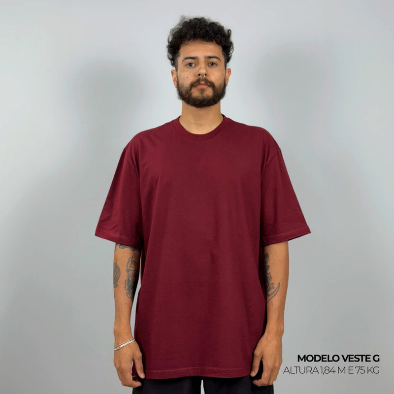 Camiseta Oversized Bordô