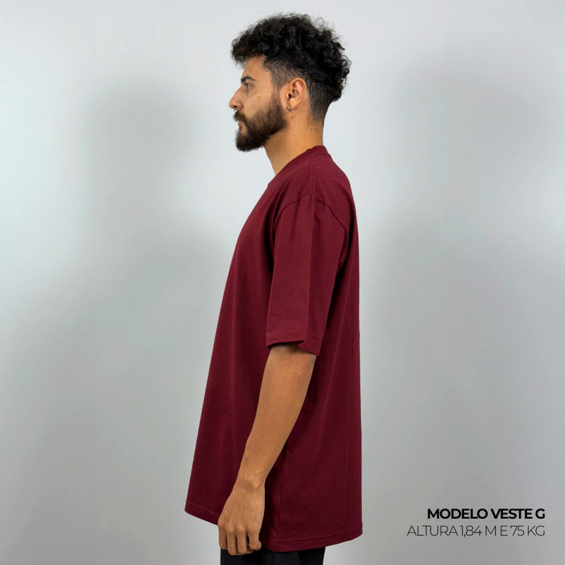 Camiseta Oversized Bordô