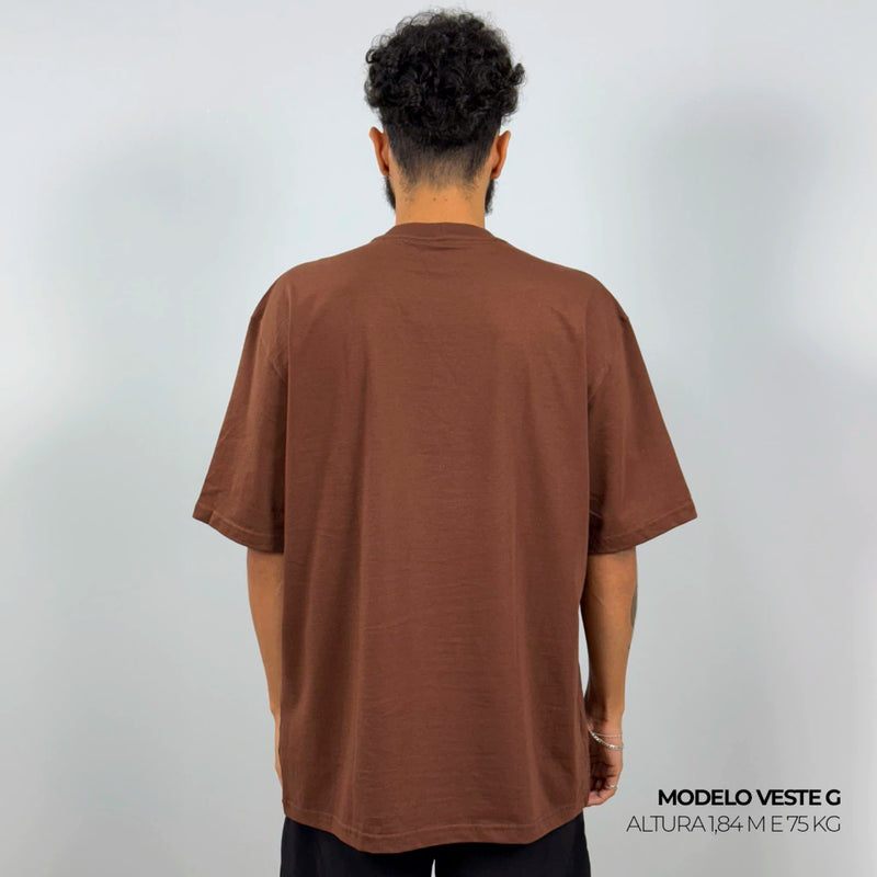 Camiseta Oversized Marrom