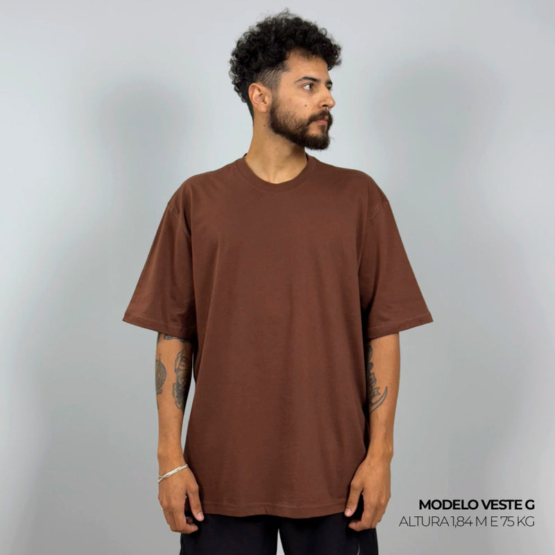 Camiseta Oversized Marrom